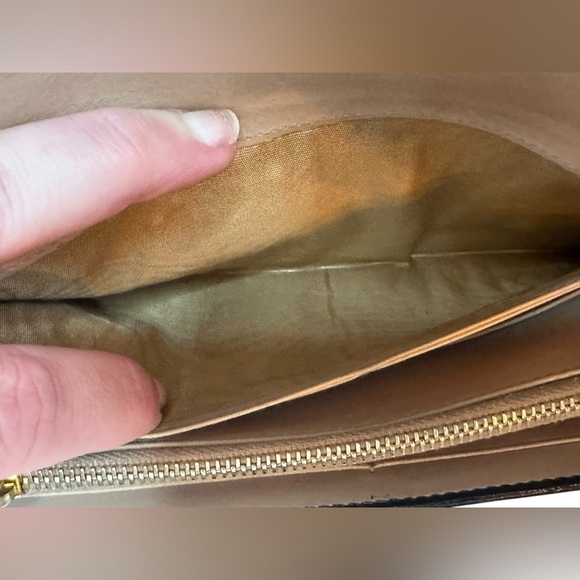 Authentic Miu Miu Ribbon Long Wallet Black and Tan Quiet Luxury - Picture 7 of 9